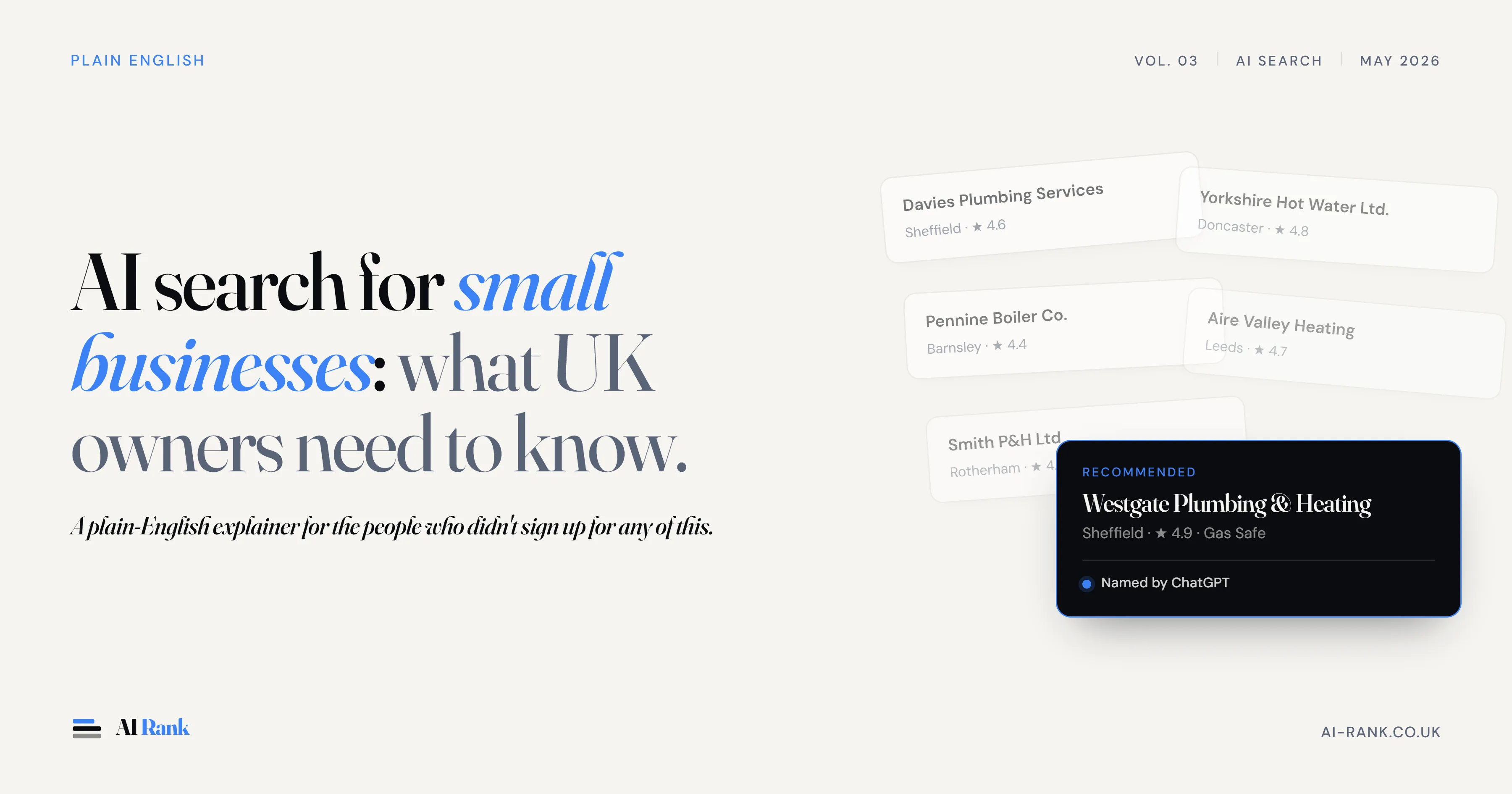 AI search for small businesses - what UK owners need to know - AI Mention blog