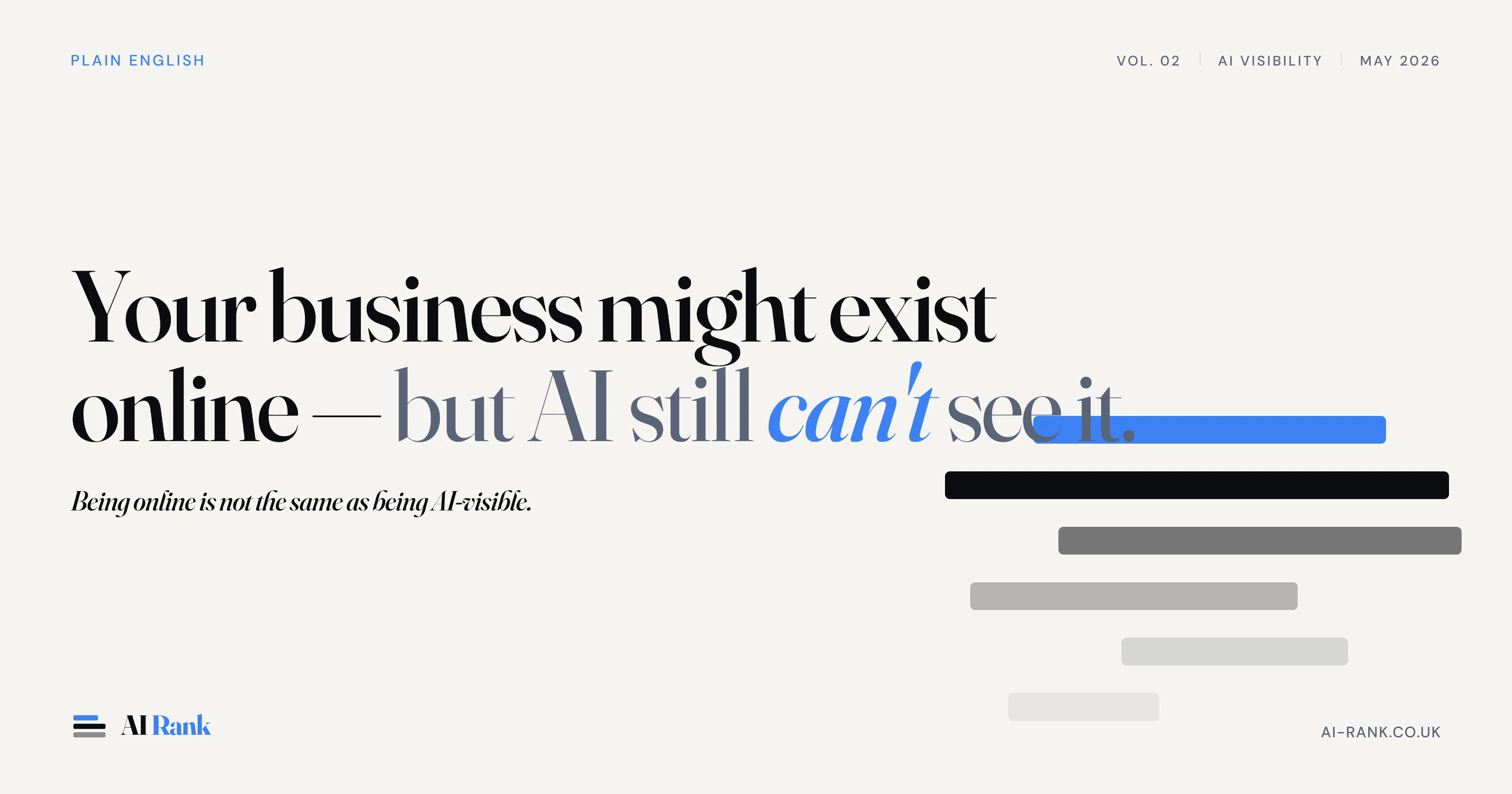 Your business might exist online but AI still cannot see it - AI Mention blog