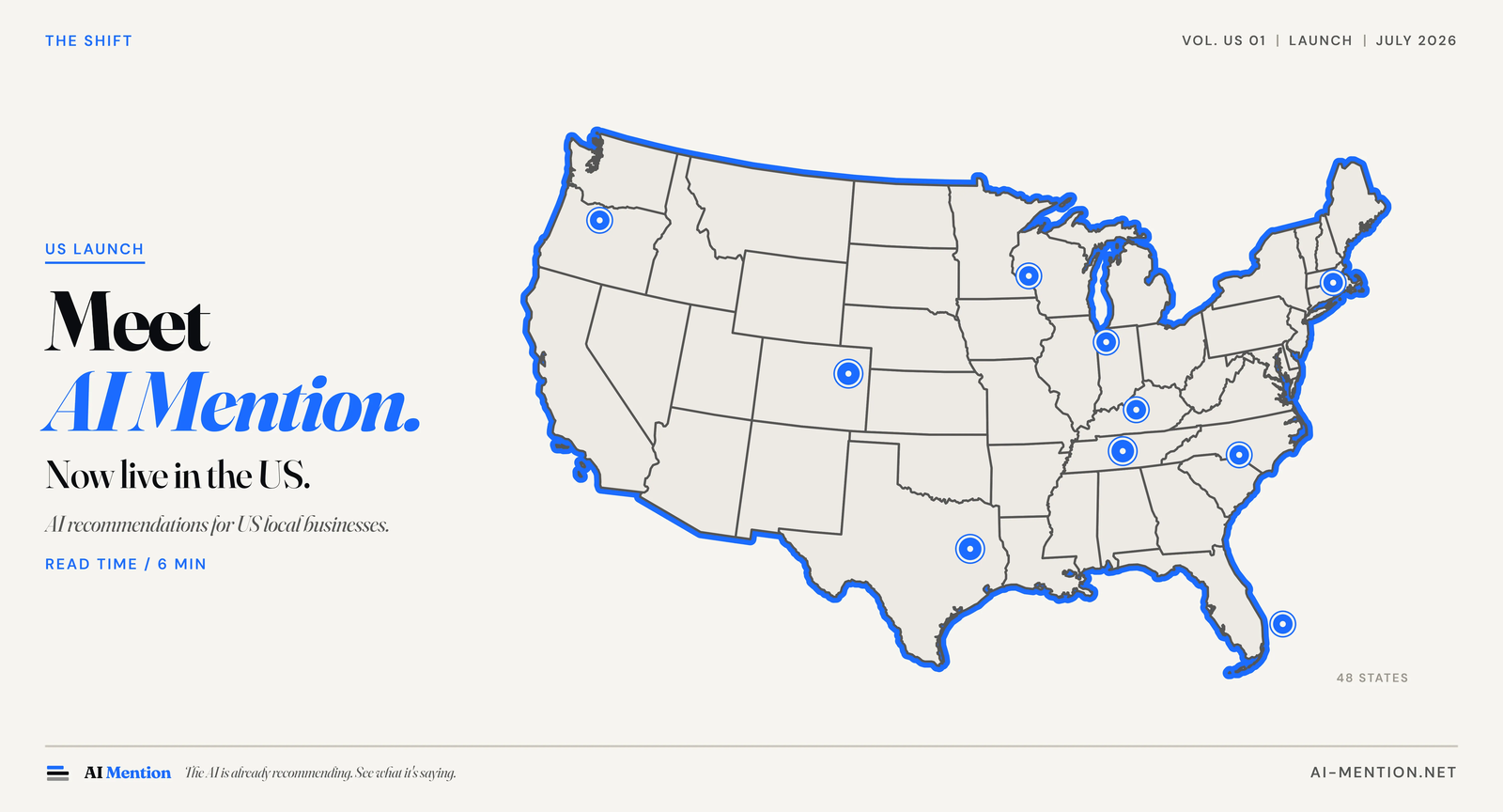 Meet AI Mention. Now Live for US Local Businesses.